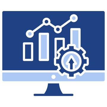Analysis Flat Blue Icon