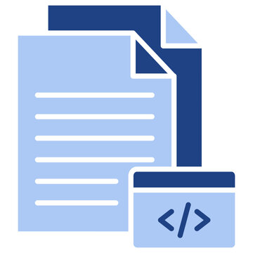 Source Code Flat Blue Icon