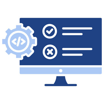 Testing Flat Blue Icon