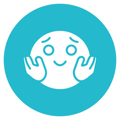 Obraz premium Hugging Face Vector Icon