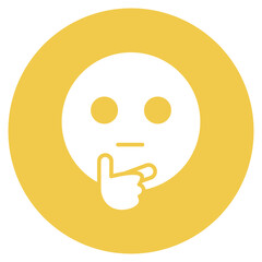 Thinking Face Vector Icon