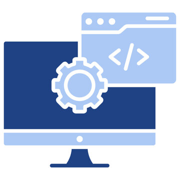 Programming Language Flat Blue Icon