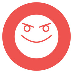 Obraz premium Smirking Face Vector Icon