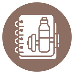 Fitness Journal Vector Icon