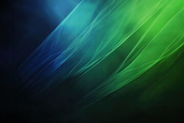 Abstract vibrant flowing lines in teal and emerald green hues