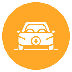 Obraz premium Virtual Safety Car Vector Icon
