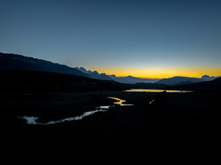 Pressegger See after Sunset, Austria, Nassfeld, Hermagor, Austria