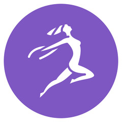 Long Jump Vector Icon