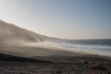 Costa de Cofete, Fuerteventura. Nature in its purest form. Summer holidays in the Canary Islands.