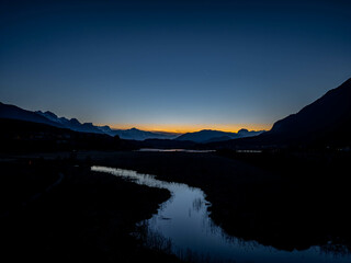 Pressegger See after Sunset, Austria, Nassfeld, Hermagor, Austria