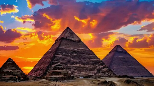 pyramid in the night