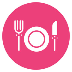Dinner Plate Vector Icon