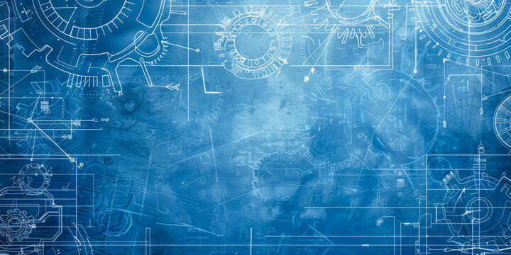 A creative representation of gears and technical elements, illustrating innovation and the complexity of machinery and engineering.