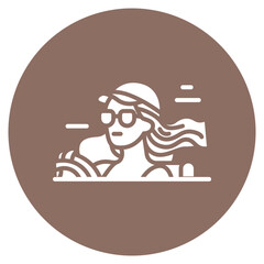 Female Driver Vector Icon