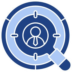 Recruitment Flat Blue Icon