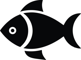 Obraz premium Fish icon. Seafood symbol. Vector