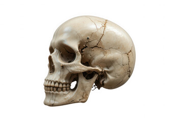 human skull isolated on transparent background png	
