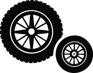 car wheel icon over white background. colorful design.  vector illustration