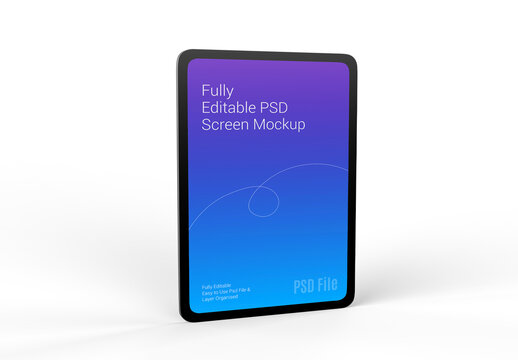 Tablet Device Mockup Isolated On White