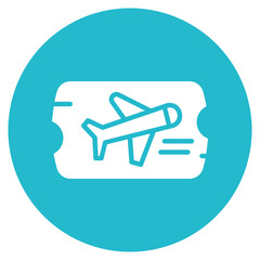 Airplane Ticket Vector Icon