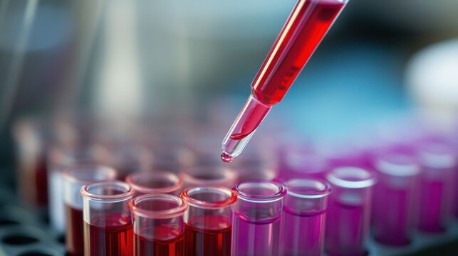 Blood sample used for testing TNF alpha an inflammatory cytokine generated by macrophages or monocytes in response to acute inflammation illustration