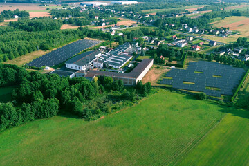 Industrial factory harnessing solar power