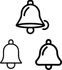 Bell icon set. Vector illustration