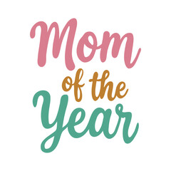 Happy Mothers Day typography design. Hand drawn vector greeting card.