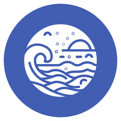 Crashing Waves Vector Icon