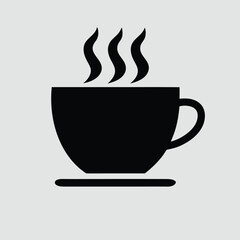 Coffee cup icon. Hot drink sign. Vector