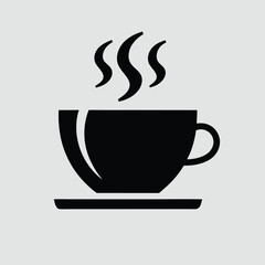 Coffee cup icon. Hot drink sign. Vector