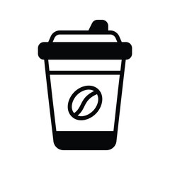 Grab this amazing icon of takeaway coffee cup in modern style