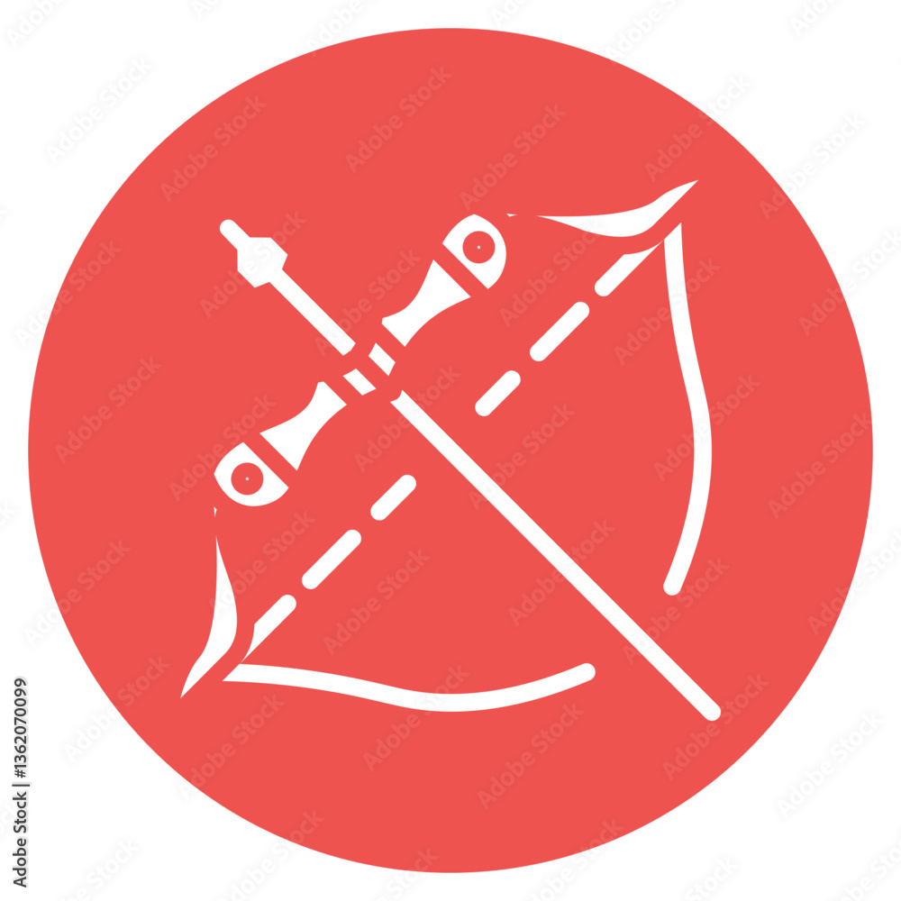Poster bow string vector icon