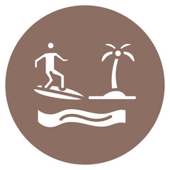 Surf Simulator Vector Icon