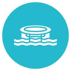 Water Trampoline Vector Icon