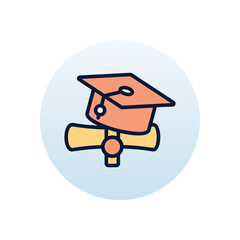 Graduation Vector icon