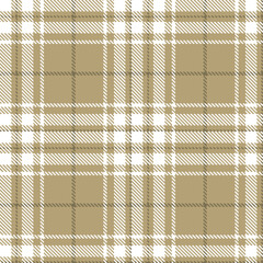 Naklejka premium Metallic Dust and Warm White Seamless Tartan Textile Design