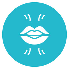 Tingling Lips Vector Icon