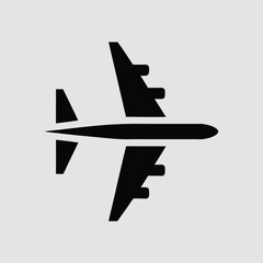 Fototapeta premium Plane simple icon. Vector illustration