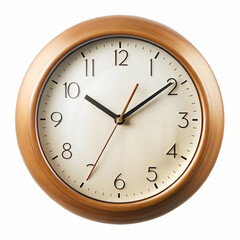 Wall clock isolated on transparent background  
