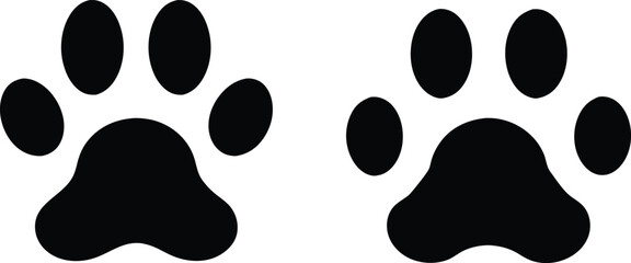Fototapeta premium Paw print. Paw icon. Dog paw. Vector illustration.