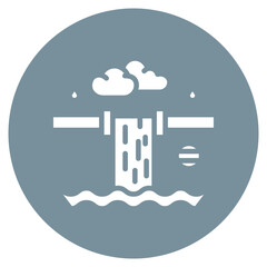 Overflowing Drainage Vector Icon