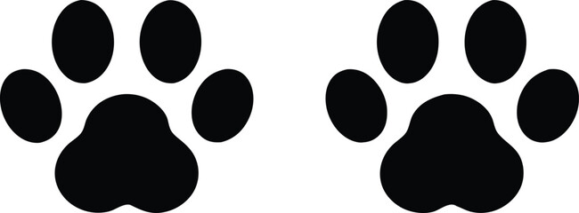 Paw print. Paw icon. Dog paw. Vector illustration.