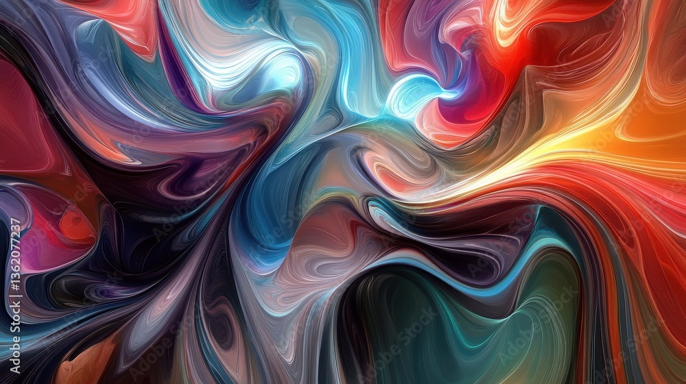 Poster an abstract texture of swirling colors and shapes3, generative ai