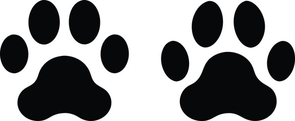 Fototapeta premium Paw print. Paw icon. Dog paw. Vector illustration.