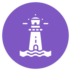 Maritime Control Tower Vector Icon