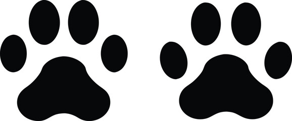 Fototapeta premium Paw print. Paw icon. Dog paw. Vector illustration.