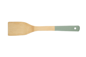 Bamboo Kitchen Spatula with Green Handle