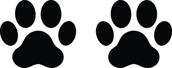Paw print. Paw icon. Dog paw. Vector illustration.