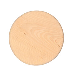 Round Wooden Sign on a white background, round cutting board